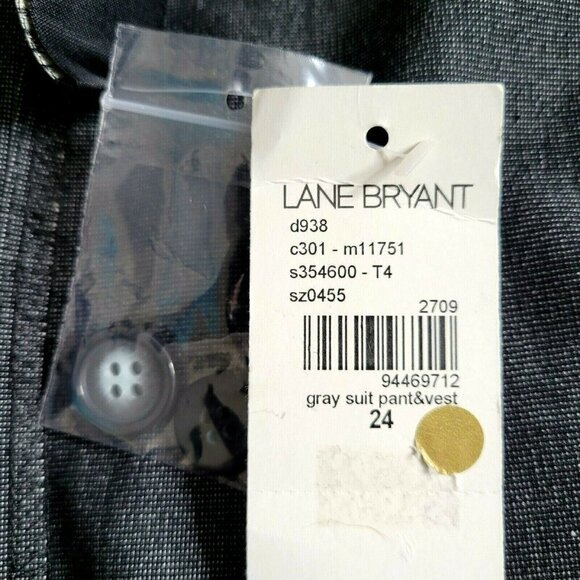 Lane Bryant Wide Leg Dress Pants Size 44 44X32 Pleated Straight Leg High Rise - Picture 6 of 10